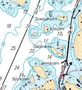 Saaristomeri. Parainen. Iniö-Perkala-Lamholm-Nåtö -väylä (2.4 m).