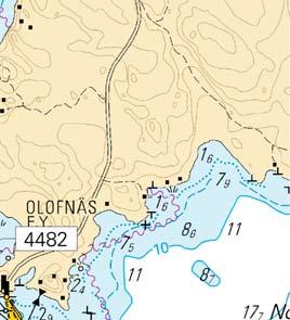 Pargas. Farleden Iniö-Perkala-Lamholm-Nåtö (2.4 m). Djup.