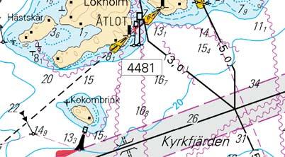 Iniö-Perkala-Lamholm-Nåtö channel (2.4 m). Depths. Buoyage.