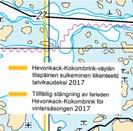 Väyläosuus Hevonkack Norrskata on suljettu vesiliikenteeltä talvikauden ajaksi, kuitenkin enintään 18.4.2017 saakka.