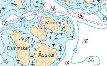 referens, kortutdrag inte i sjökortets skala / Image for reference, chart