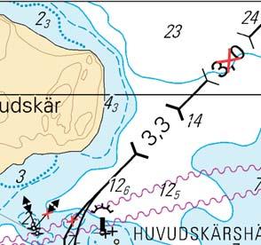 Väylän keskilinja Farledens mittlinje Fairway centre line: WGS 84 3.3 m Kartat-Korten-Charts 1) 59 49.