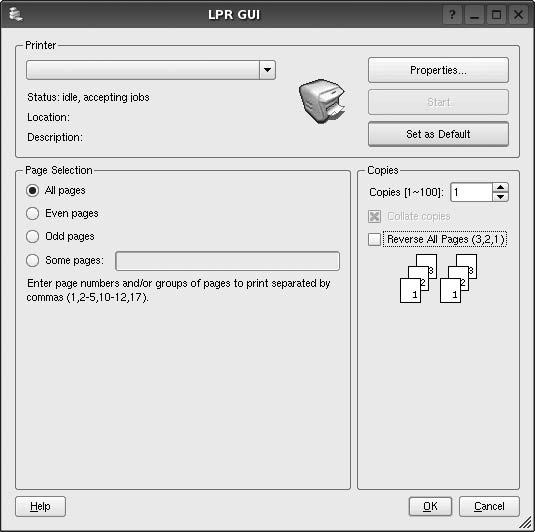 Asiakirjan tulostaminen Sovelluksista tulostaminen Monet Linux-sovellukset tukevat tulostamista Common UNIX Printing Systemin (CUPS) avulla. Voit tulostaa kaikista CUPSyhteensopivista sovelluksista.