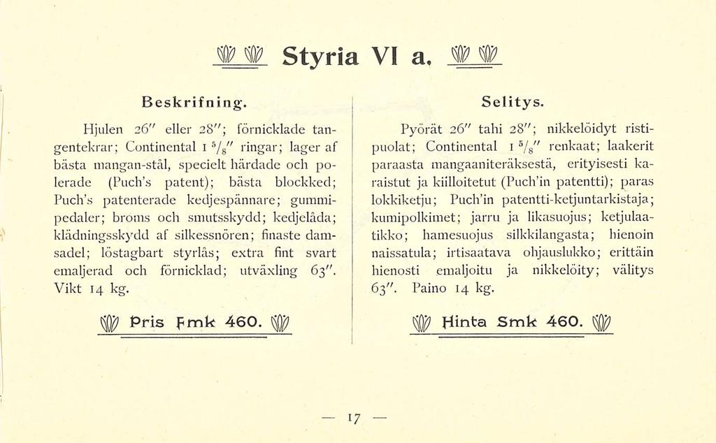 Styria VI a. Beskrifning.