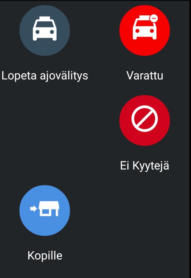 Vapauta laite painamalla Ajovälitys - kuvaketta ja valitsemalla Vapaa.