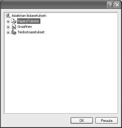 4 Windowsin PostScript-ohjaimen käyttö Lisäasetukset Voit määrittää lisäasetuksia napsauttamalla Lisäasetukset-painiketta.