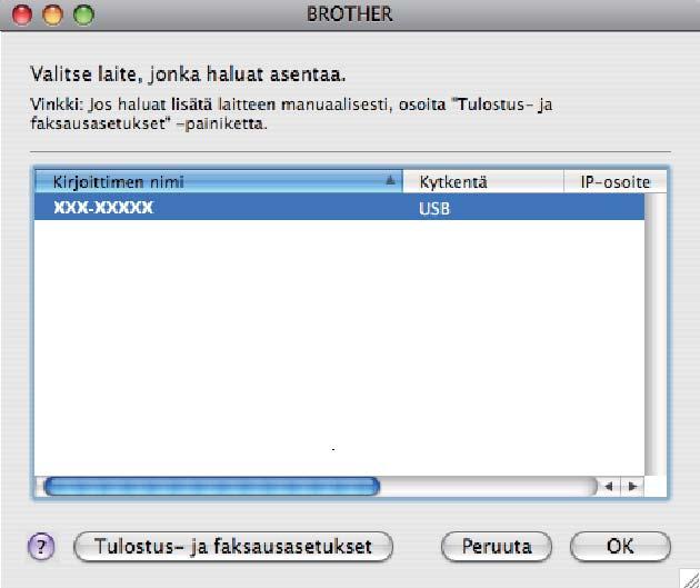 USB Mcintosh USB-kpeli Mcintosh-käyttöjärjestelmässä 9 Ennen sentmist Vrmist, että litteen virt on kytketty j että Mcintosh-tietokoneen virt on kytketty.