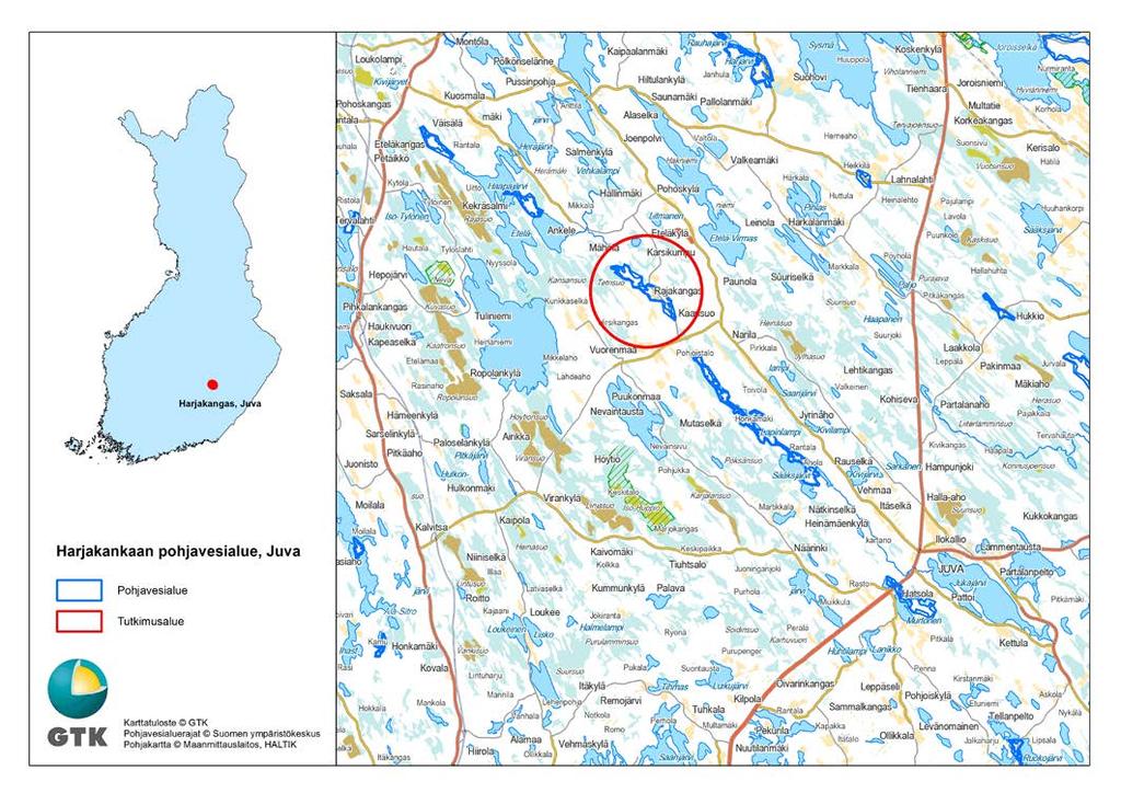 GEOLOGIAN TUTKIMUSKESKUS Harjakankaan pohjavesitutkimus 1 4.12.