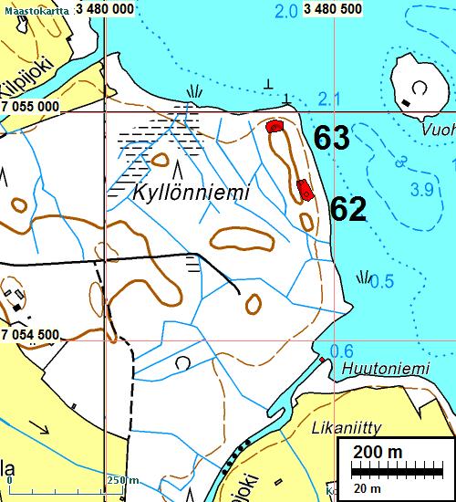 10 :2, 4 g, 12 kpl, palanutta luuta. Sijainti: Paikka sijaitsee Kiuruveden kirkosta 6,7 km etelään, Hautajärven länsipään länsirannalla, Rapakkojoen suusta n.