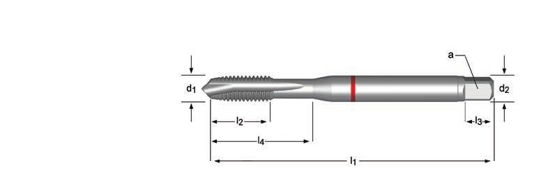 E255 E256 E255 E256 M Maskintapp spåndrivande, Röd Shark M Konekierretapit, Lastua työntävä kärki, Punainen Shark M Machine Tap Spiral Point Red Shark M Maschi a macchina imbocco corretto, Red Shark