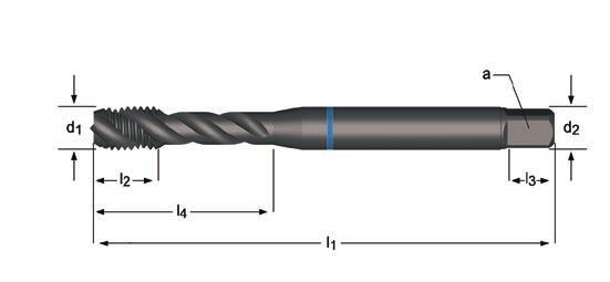 E238 E239 E238 E239 M Maskintapp spiralspår 40⁰, Blå Shark, bakfasad M Konekierretapit, Lastua nostavat urat 40⁰, Sininen Shark, kevennetty takaosa M Machine Tap Spiral Flute 40º, Blue Shark, back