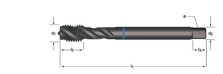 E383 E383 MF Maskintapp spiralspår 40⁰, Blå Shark MF Konekierretapit, Lastua nostavat urat40⁰, Sininen Shark MF Machine Tap Spiral Flute 40º, Blue Shark MF Maschi a macchina Scanalature elicoidali