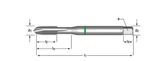 E471 E472 E471 E472 M Maskintapp spåndrivande, Grön Shark M Konekierretapit, Lastua työntävä kärki, Vihreä Shark M Machine Tap Spiral Point, Green Shark M Maschi a macchina imbocco corretto, Green