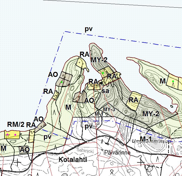 FCG SUUNNITTELU JA TEKNIIKKA OY Kaavaselostus (EHDOTUS) 15 (36) 6) Loma-asuntoalue (RA), pientalovaltainen