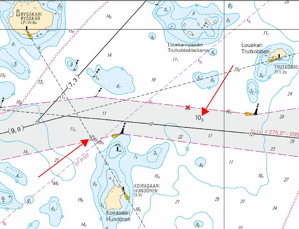 4 Kuva viitteeksi, karttaotteet ei merikartan mittakaavassa / Bild för referens, kortutdrag inte i sjökortets skala / Image for reference, chart extracts not to scale of chart ( FTA,