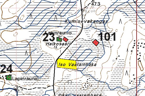 24 RAAHE 23 HALKOSAARI esihistoriallinen tunnistamaton: röykkiö, asumuspainanne (asuinpaikka) 2441 07 KETUNPERÄ x: 7163 74 y: 2529 36 z: 47,5 p: 7165 75 i: 3385 57 Purhonen P 1976 tarkastus,