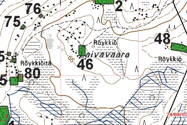 40 RAAHE 46 LAIVAVAARA 3 esihistoriallinen tunnistamaton: röykkiö, kuoppa 2441 07 KETUNPERÄ x: 7161 65 y: 2528 14 z: 67,5 p: 7163 72 i: 3384 25 Itäpalo J 1994 tarkastus Sijainti: Maakuntaliiton