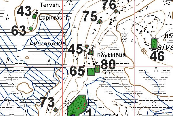 66 RAAHE 80 LAIVAVAARA 2 C esihistoriallinen asuinpaikka: asumuspainanne 2441 07 x: 7161 48 y: 2527