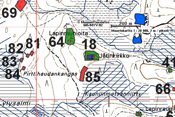 72 RAAHE 85 PIRTTIHAUDANKANGAS 3 kivikautinen asuinpaikka 2441 07 KETUNPERÄ x: 7160 18 y: 2527 81 z: 52 ±1 m p: 7162 27 i: