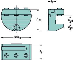 CoroTurn nternal machining oring bars and exchangeable cutting heads Sisäpuolinen koneistus sorvauspuomit ja vaihdettavat teräpäät -pikavaihtoliitäntäkappale nelikulmaisille varsityökaluille