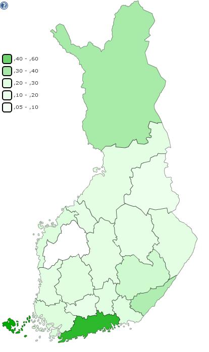 Ulkomaisten yöpymisten osuus (%) Järvi-Suomen maakunnissa sesongeittain 2016 TALVIKAUSI 2015-2016 KESÄKAUSI 2016 sekä suurimmat lähtömaat ja niiden osuudet alueen ulkomaisista yöpymisistä Venäjä 25 %