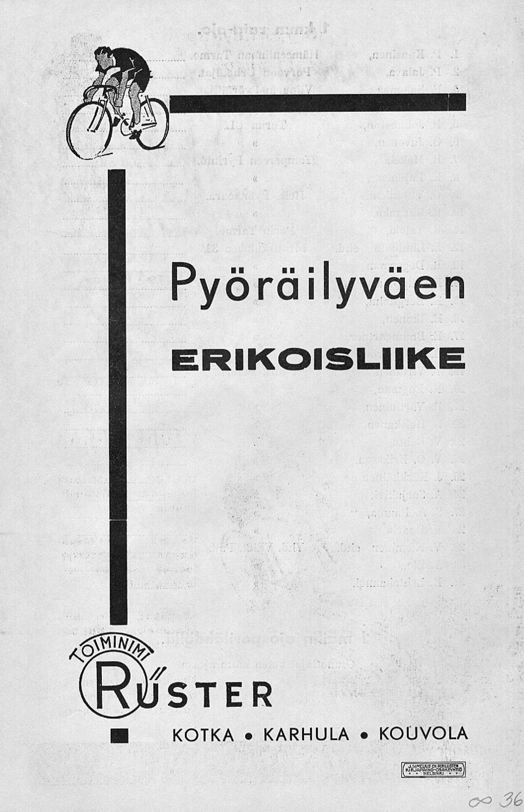 Pyöräilyväen ERIKOISLIIKE