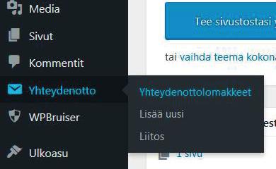 Forte-kotisivujen päivitysohje 14 Yhteydenottolomakkeen tekeminen ja