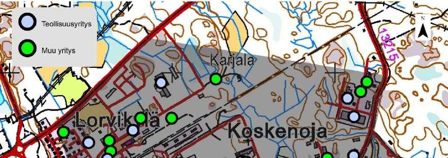 Alueen teollisuusyrityksistä suurin osa on pieniä tai keskisuuria kotimaisia yrityksiä, mutta alueelle on sijoittunut myös ulkomaalaisomisteisia suuria