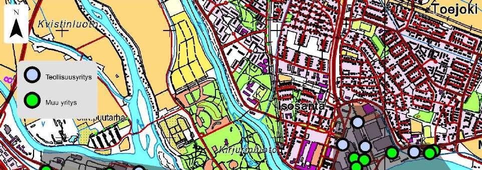Teollisuusyrityksiä 19 4 3 2 1 0 Teollisuusyritysten liikevaihto 1 2 3 4 5 6