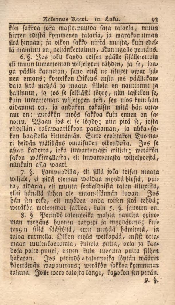 kön sakkoa Rakennus Raari. 10. <3.uktt.