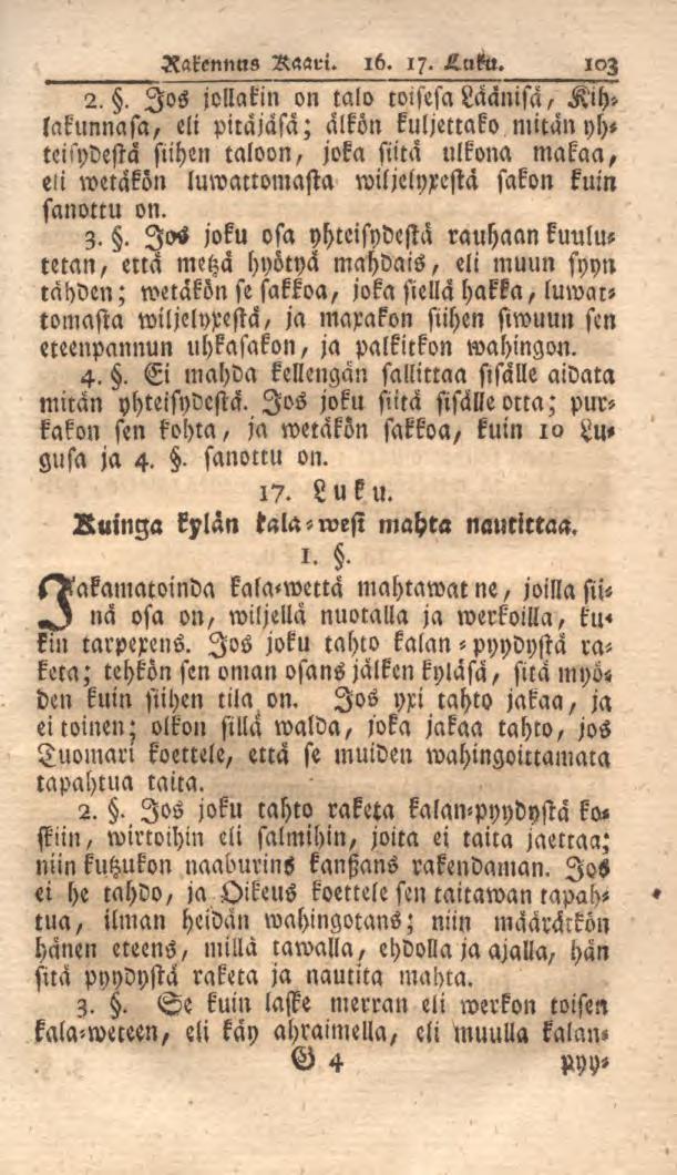 Rakennus Raari. ib. 17. Lul^u. 103 2.