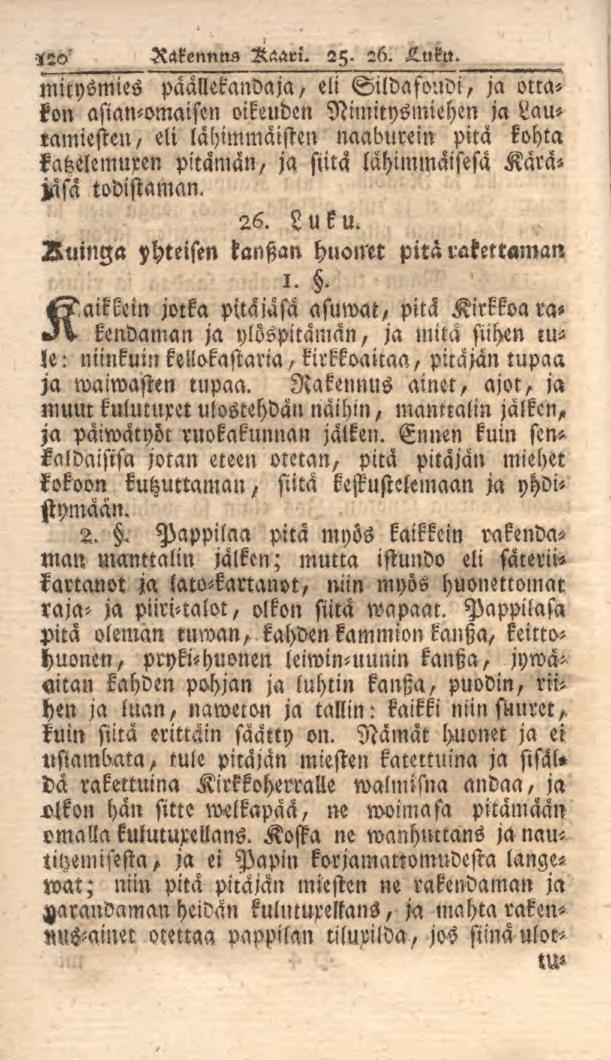 120 Rakennug Kaari. 25. 26.