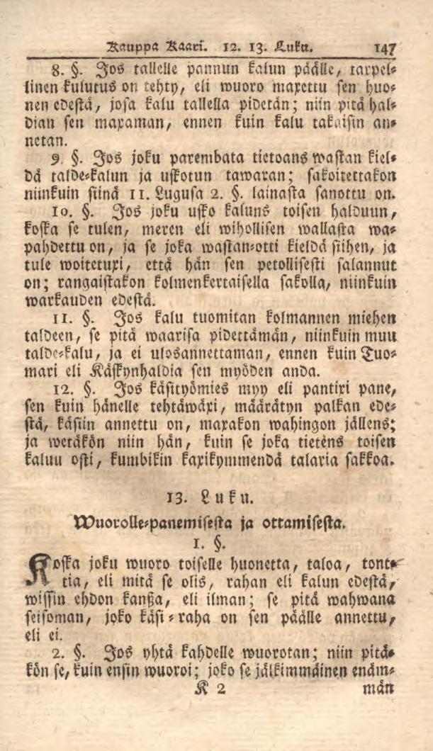 Ranpva Raari. 12. 13. L.ukn. 147 8.