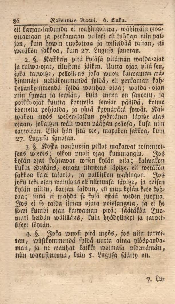 86 Rakennus Aaari. 6. Kuku.