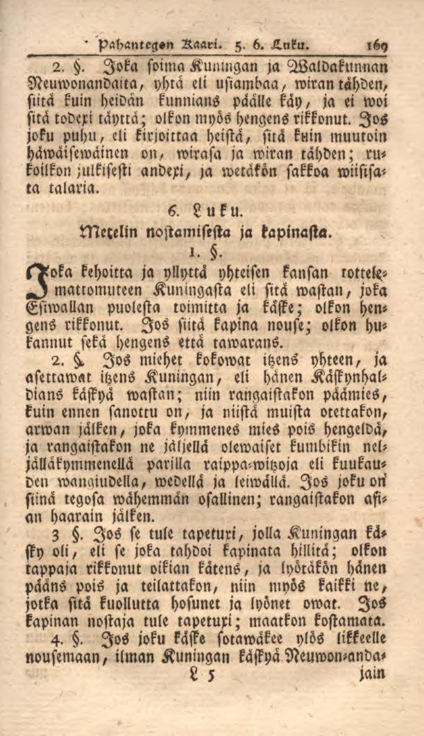 Pahantegsn Raari. 5. 6. H.nku. 169 2.