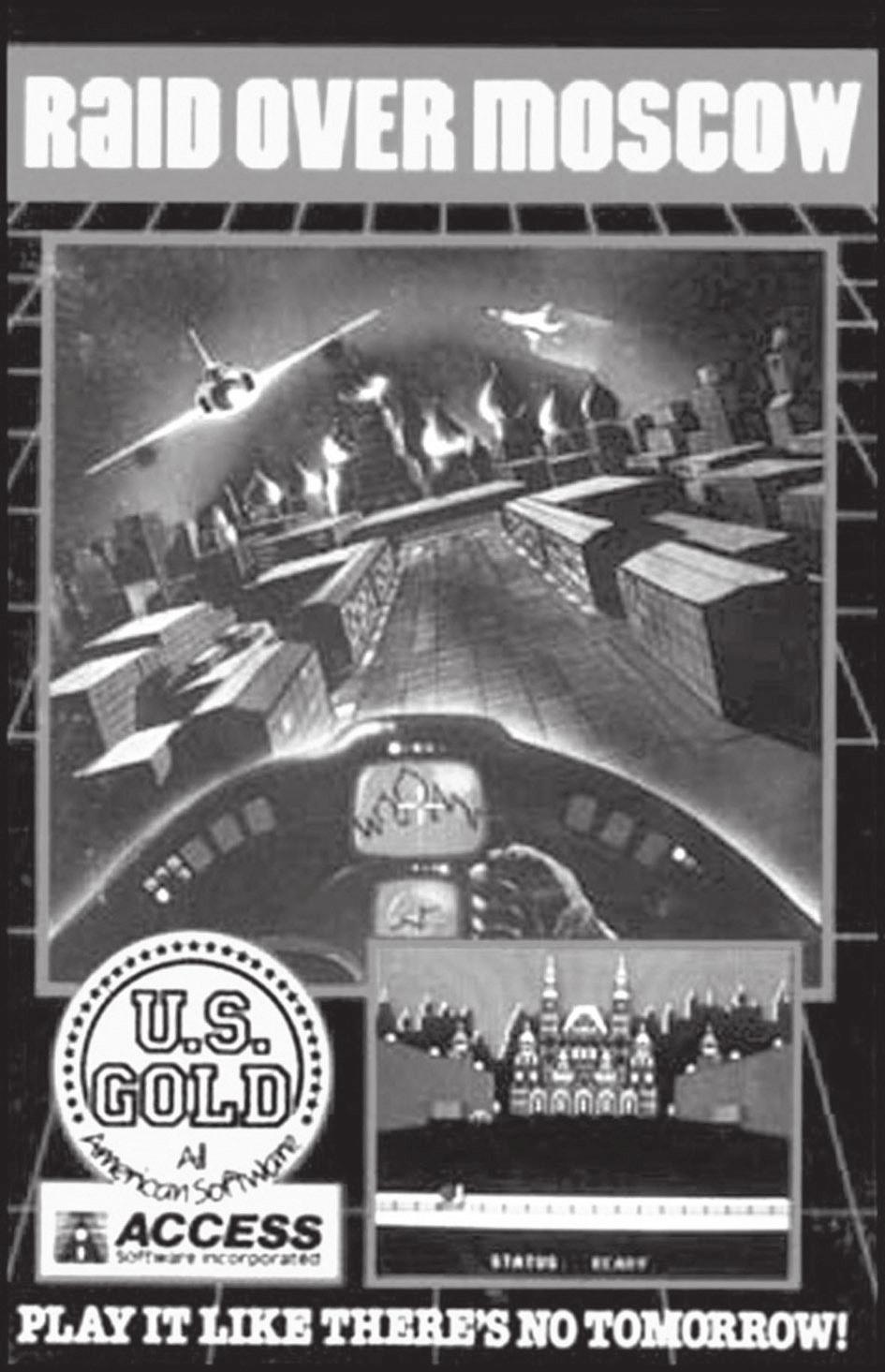 Raid Over Moscow (1985) herätti poliittista kuohuntaa Suomessa. Yhä jatkuva kylmän sodan ilmapiiri kuvastui hyvin pelin aiheenvallinnassa. Kuva: http://www.lemon64.com/ kohtaan.