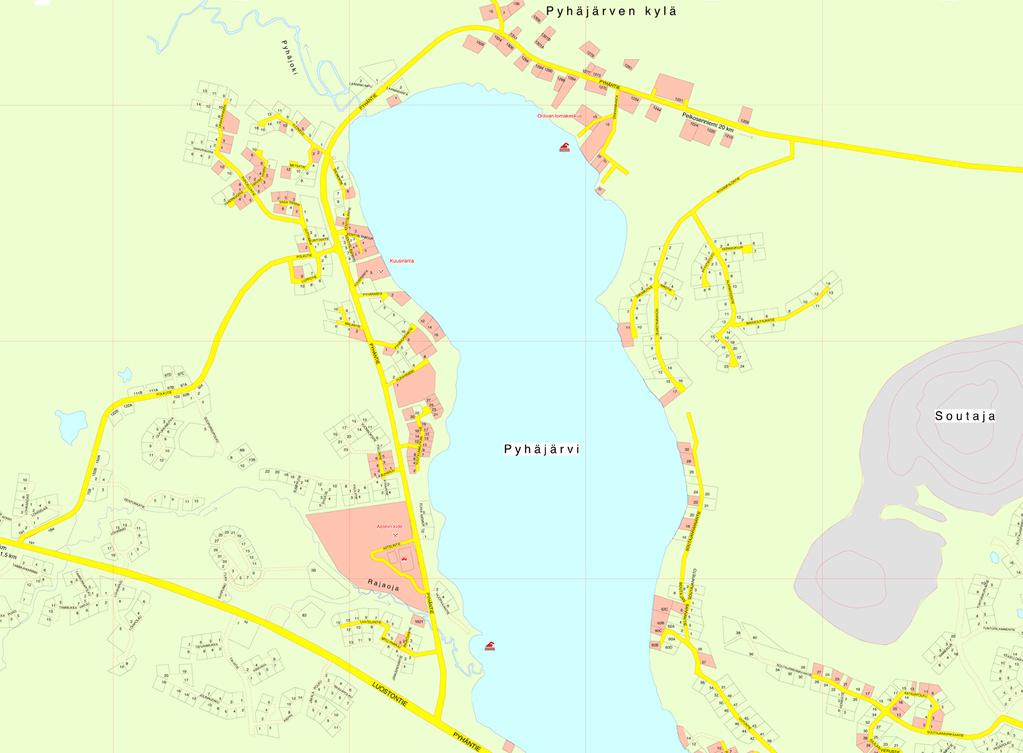 Alue rajautuu eteläsivultaan Pyhätunturin matkailukeskuksen osayleiskaavaan, joka on Pyhä-Luosto yleiskaavan osa-alue 3. Kuva 2.