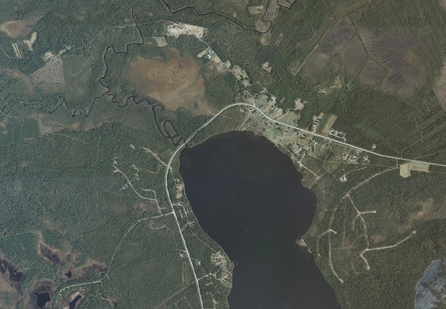 Pyhä-Luosto yleiskaava, osa-alue 6, Pyhäjärven kylän alue osallistumis- ja arviointisuunnitelma 22.11.2016 Kuva 4. Suunnittelualue ortoilmakuvassa.