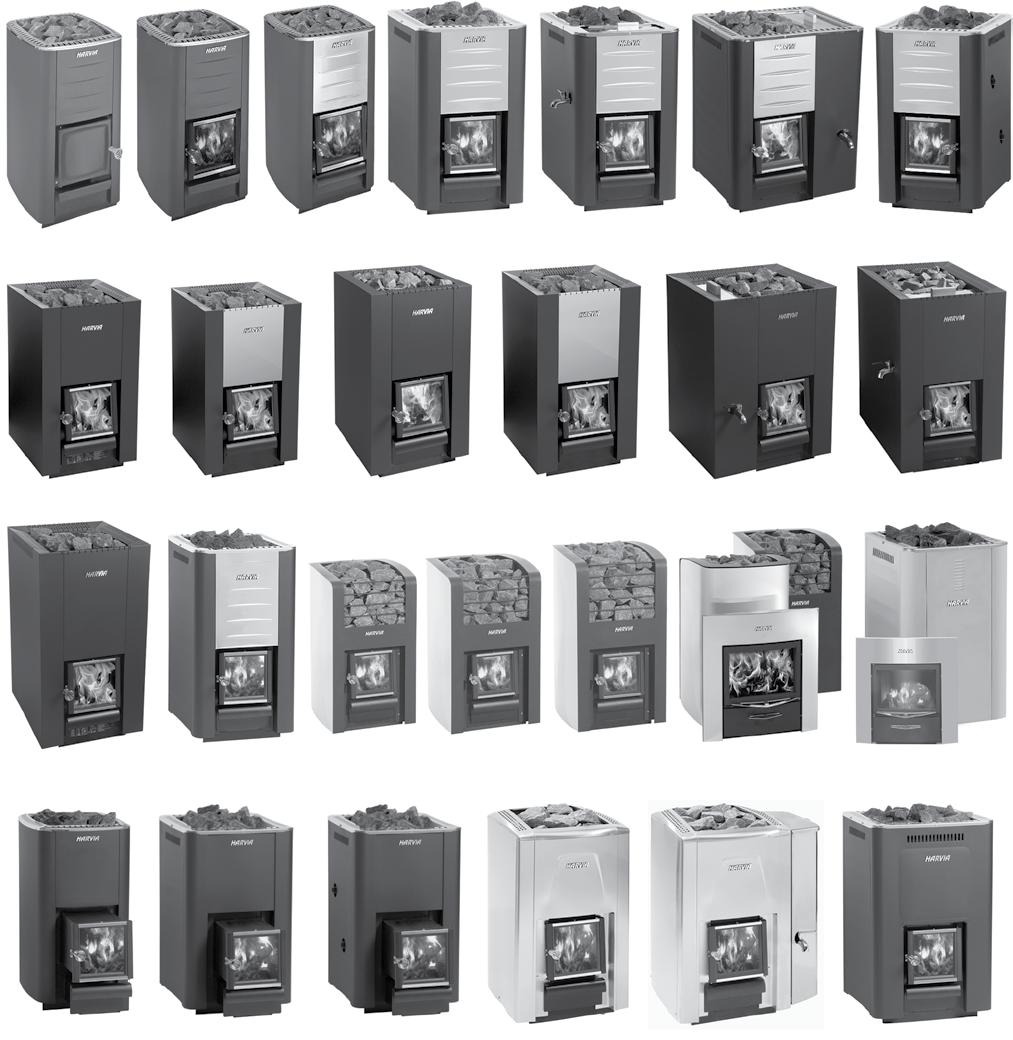 HARVIA M1, M2, M3, M3 SL, 20 Pro, 26 Pro, 36, 20 SL, 20 Duo, 36 Duo, 20 ES Pro/S, 20 RS/LS Pro, 20 Boiler, 20 SL Boiler, Classic 140, Classic 220, Classic 280, Classic 220 Duo, Premium, Premium VS,