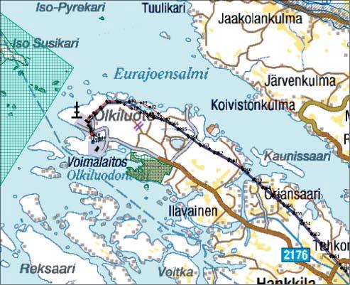 10 5 YMPÄRISTÖN NYKYTILAN KUVAUS 5.1 Sijainti ja maankäyttö Olkiluodon saari sijaitsee Eurajoen kunnassa Selkämeren rannikolla.