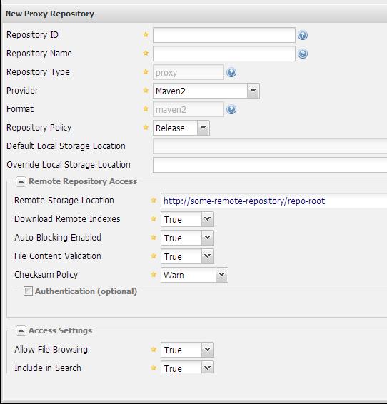 Välityspalvelimen luonti tapahtui Repositories-valikon sisältä Add->Proxy Repositoryvalinnalla, joka on esillä kuviossa 5.