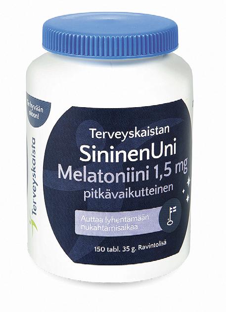 SININEN UNI MELATONIINI 1,5 MG PITKÄVAIKUTTEINEN Nukuitko taas huonosti?