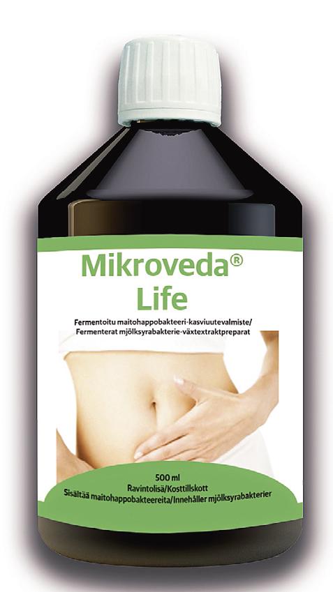 MIKROVEDA LIFE Fermentoitu maitohappo bakteeri-kasviuutevalmiste. Tukee ruoansulatusta.