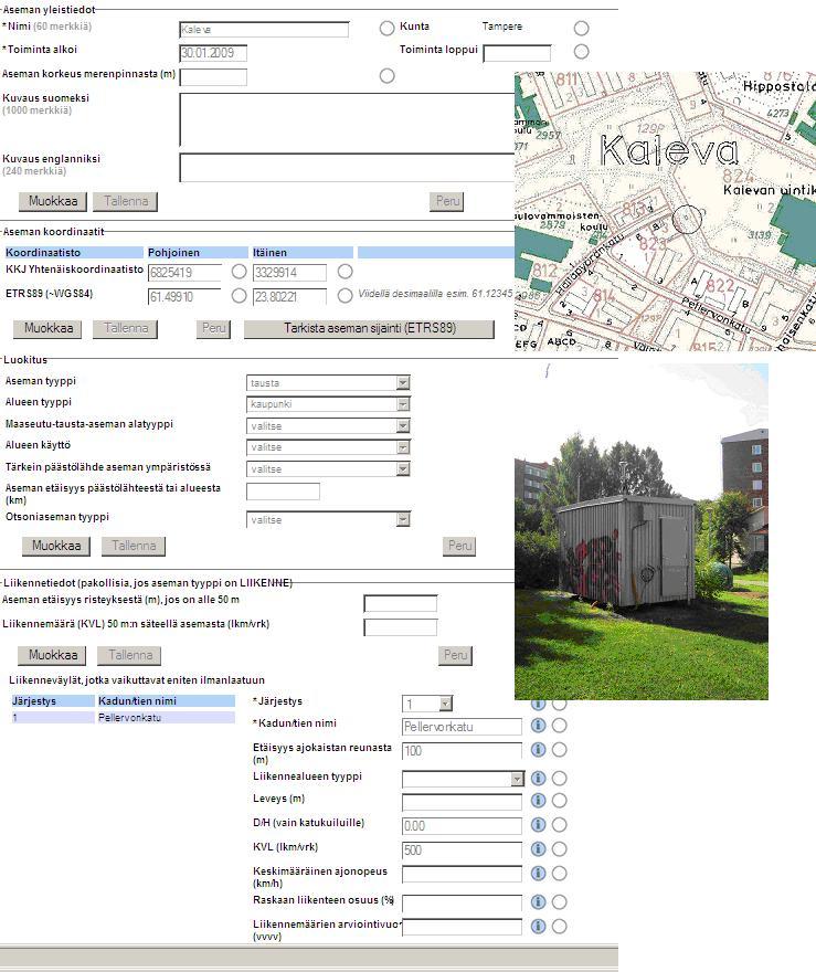 58 KUVALIITE 5 KALEVAN MITTAUSASEMA Osoite: Hälläpyöränkatu Mittausparametrit: NO x, O 3, PM 2.