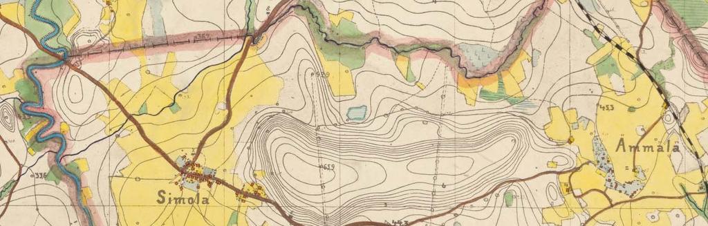 Venäläinen topografikartta vuodelta 1875.