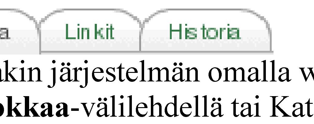 Mikäli haluat lisätä uuden tyhjän wiki-sivun, kirjoita tekstiin uuden wiki-sivun nimi hakasulkeisiin, esimerkiksi [Uusi sivu] ja valitse Tallenna.