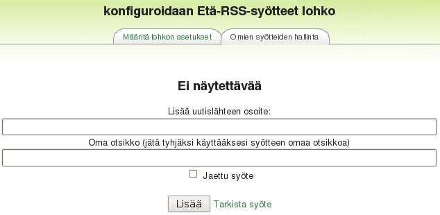 Palvelu kuitenkin edellyttää, että tietosivusto on koodattu käyttäen RSS-koodia. RSS-palvelun merkkinä on yleensä oranssi painike, jossa saattaa lukea RSS- tai XML-lyhenne.