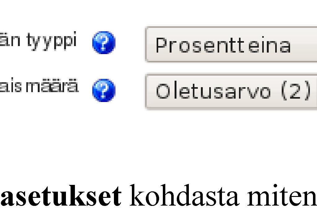 keskiarvot sekä millä arvosana-asteikolla kukin tehtävä arvostellaan. Vihje: Mikäli opettaja haluaa nähdä arvosanat näytetään arvosanaraportti-sivulla.