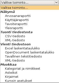 Tämä on kätevää, mikäli on tarve arvostella useita palautuksia ja annettavien kommenttejen ei tarvitse olla pitkiä.