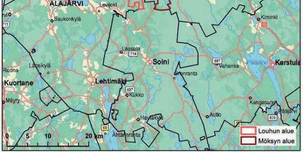 Sekä Louhun että Möksyn alue on metsätalouskäytössä. Valtaosa Möksyn alueen soista on turvetuotannossa, mikä leimaa alueen yleisilmettä vahvasti.